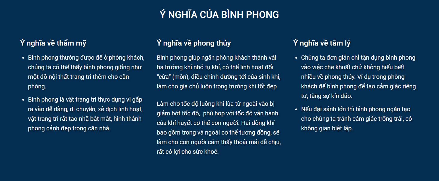 bình phong ý nghĩa