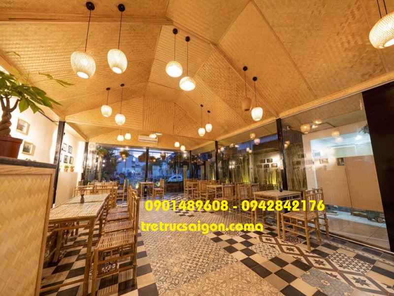 ốp cót tre trần nhà