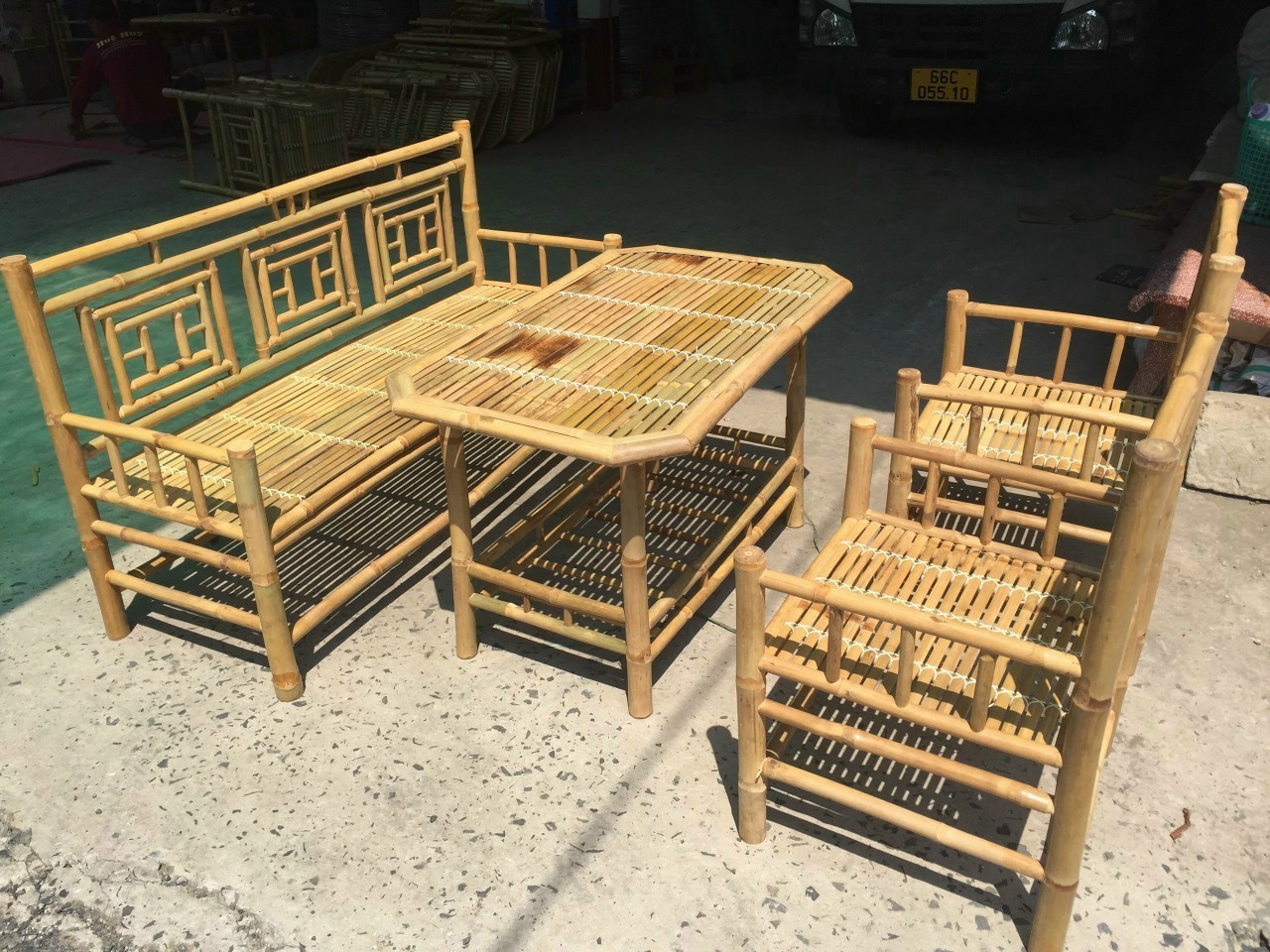 bàn ghế tre trúc 8