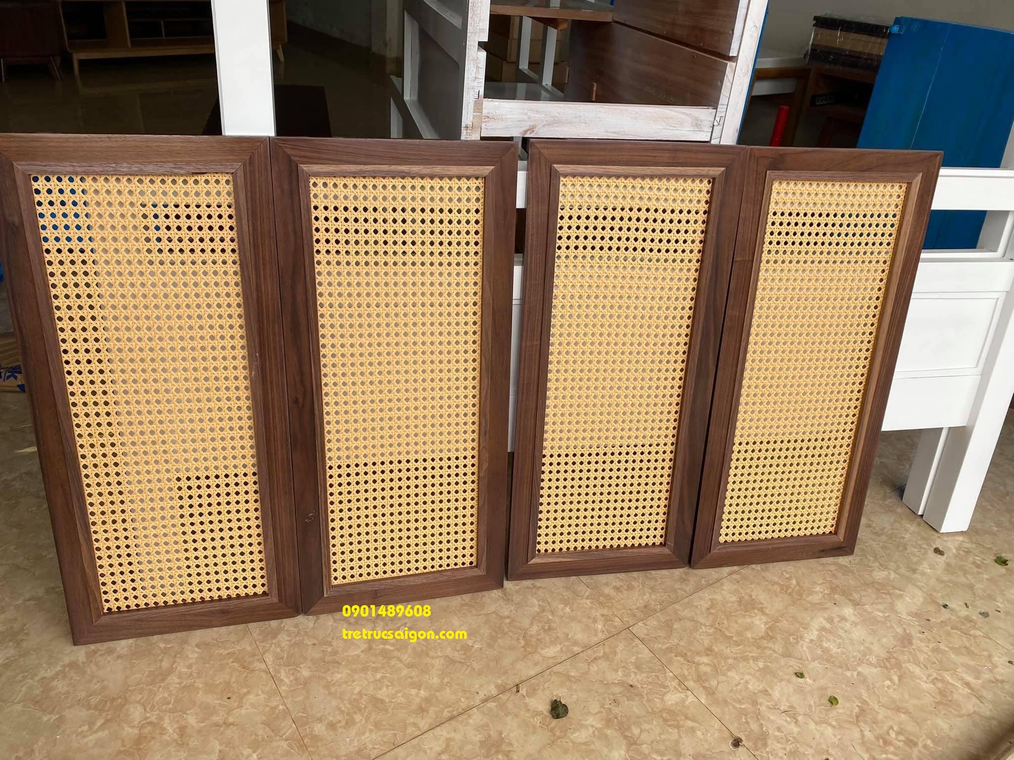 lưới mây mắt cáo đóng nội thất