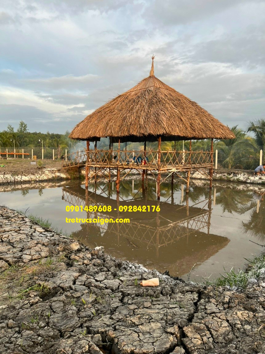 thi công chòi tre