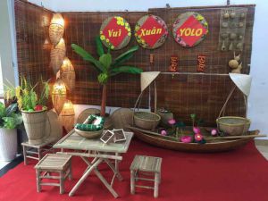 BÀN GHẾ TRE DECOR TRANG TRÍ TẾT