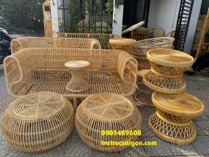 Bộ bàn ghế mây nội thất