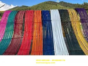  Phên tre uốn cong trang trí màu sắc