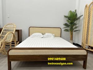 Giường mây tre đan mắt cáo