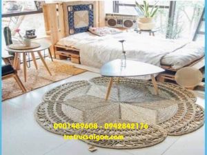 Thảm cói hoa 3D (KT 1m2,1m5)
