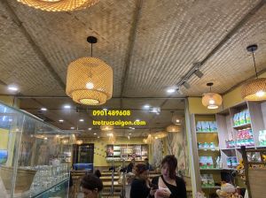 Nhận thi công trần tường cót tre,mê bồ,liếp tre