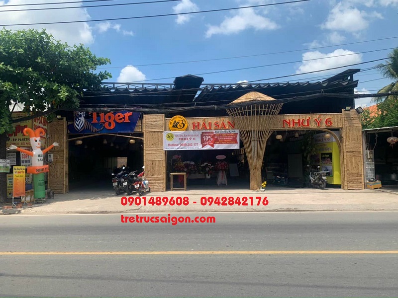 thi công cổng chào tre