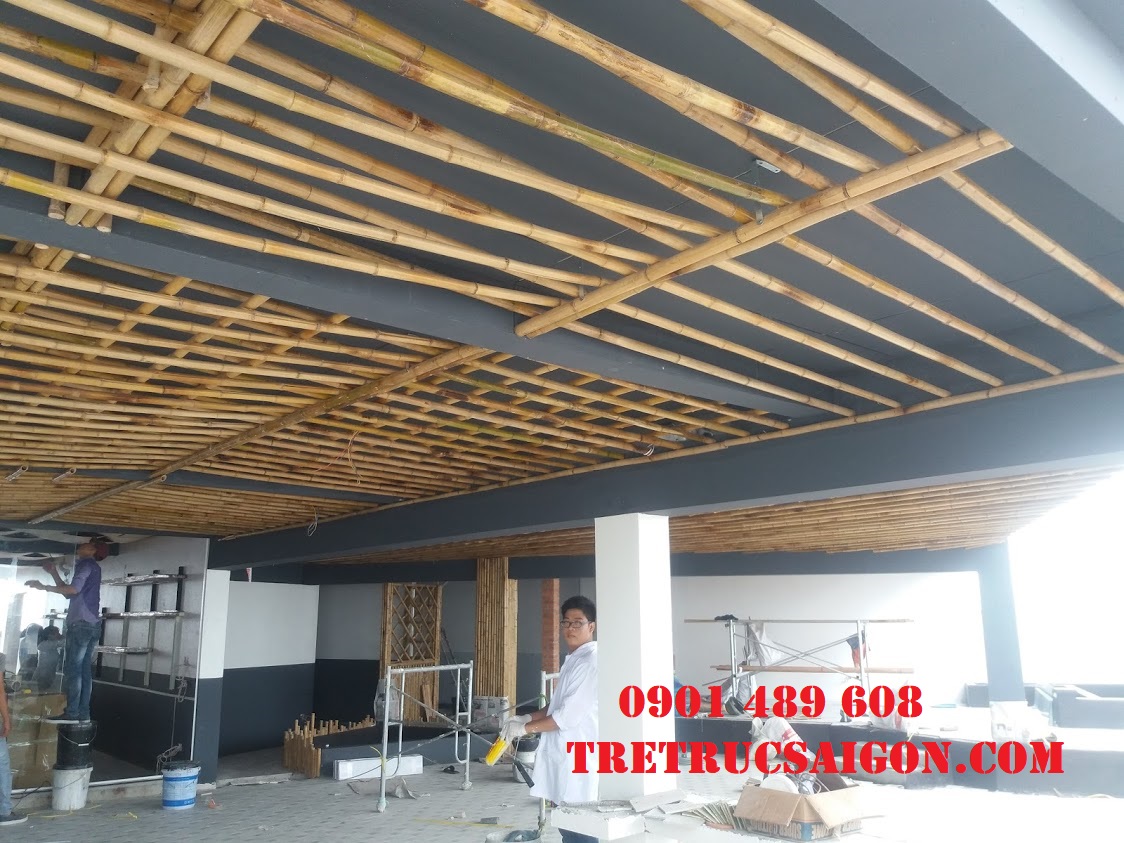 ốp trần tre