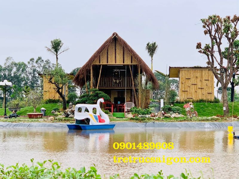 HÌNH ẢNH THI CÔNG TRE CHO KHÁCH THAM KHẢO