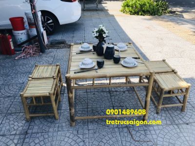 ưng dụng bàn ghế tre 
