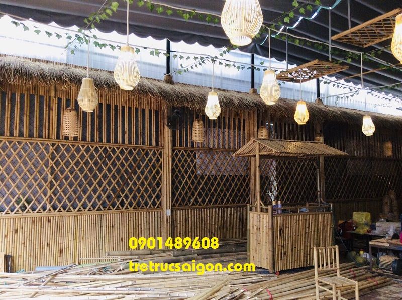 Công trình ốp tre tại tại bình chánh