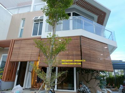 Không gian sống với mành tre che ban công chất lượng