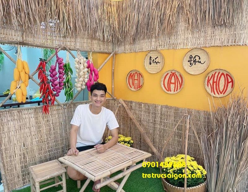 Mua ngay bàn ghế tre đẹp cho quán bún đậu!
